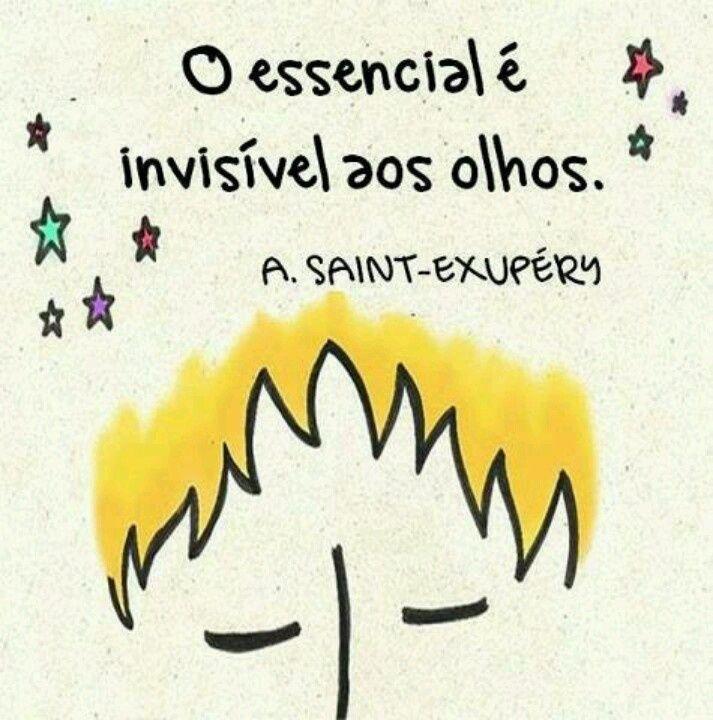 O essencial é invisível aos olhos. (A. Saint-Exupéry)