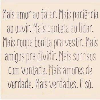 Mais amor ao falar