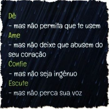 Conselhos para vida