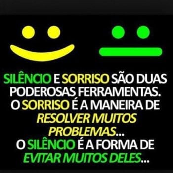 Silêncio e sorriso