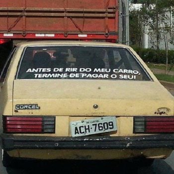 Antes de rir do meu carro