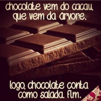 Chocolate vem do cacau