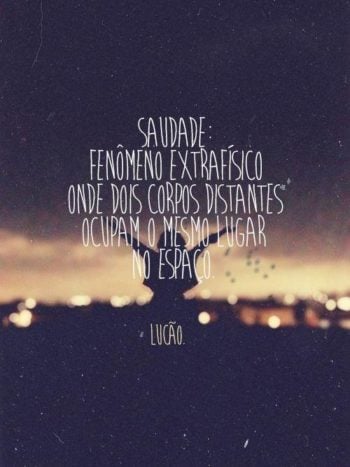 Definição de saudade