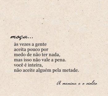 Você é inteira