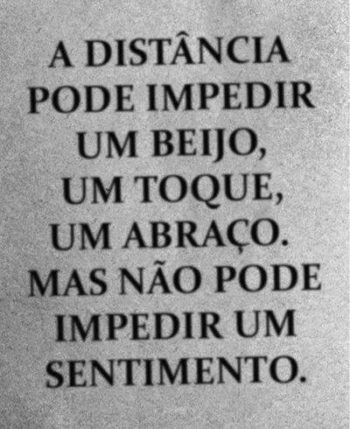 Não pode impedir um sentimento