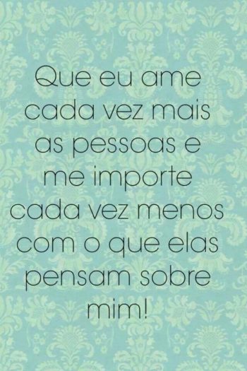 Que eu ame cada vez mais