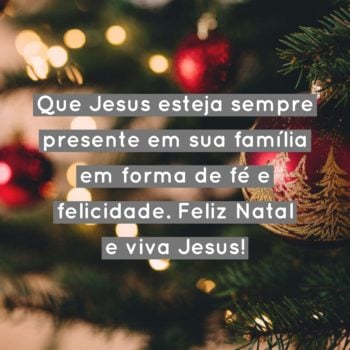 Que Jesus esteja sempre presente em sua família