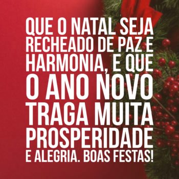 Que o Natal seja recheado de paz