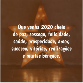 Que venha 2020