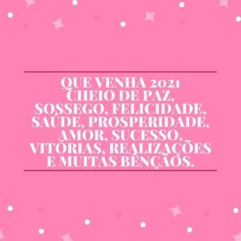 Que venha 2021