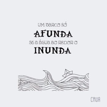 Um barco só afunda