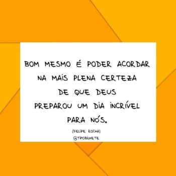 Deus preparou um dia incrível