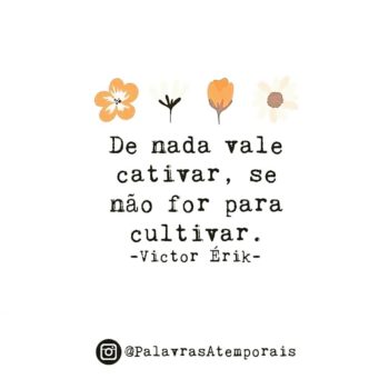 De nada vale cativar