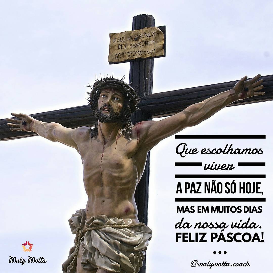 Que escolhamos viver a paz não só hoje, mas em muitos dias da nossa vida. Feliz Páscoa! 