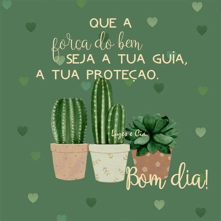 Que a força do bem seja a tua guia, a tua proteção. Bom dia!