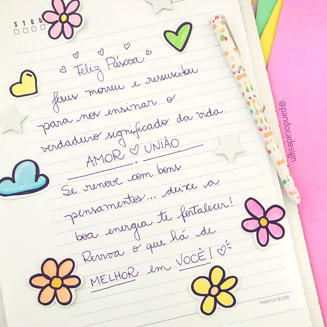 Feliz Páscoa. Jesus morreu e ressuscitou para nos ensinar o verdadeiro significado da vida. Se renove com bons pensamentos... Deixe a boa energia te fortalecer! Reviva o que há de melhor em você! 