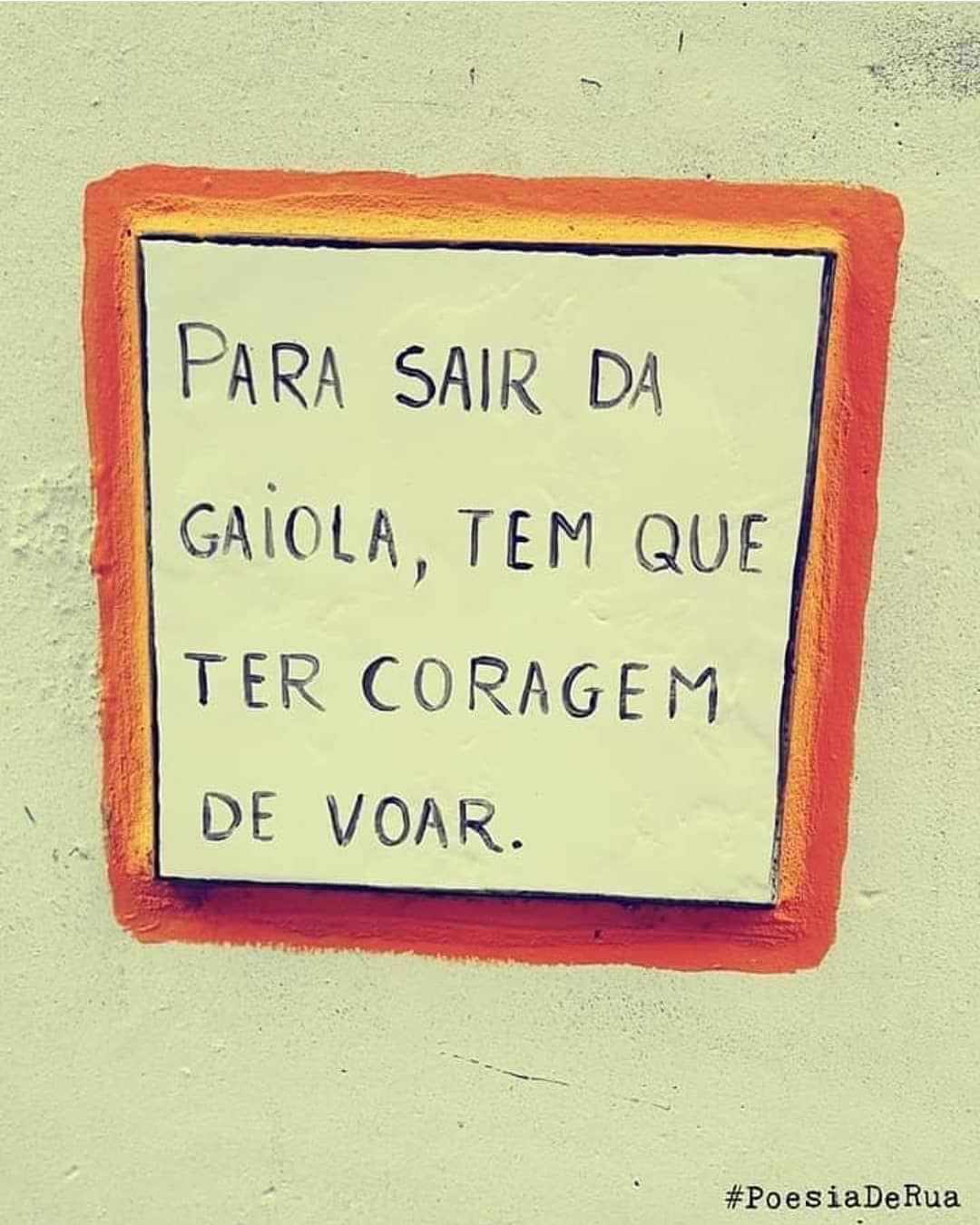 Para sair da gaiola, tem que ter coragem de voar.