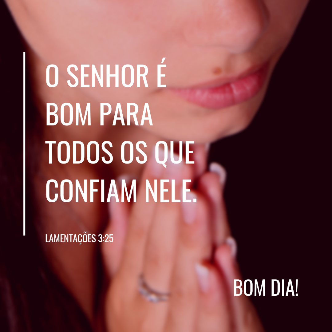 O Senhor é bom para todos os que confiam nele.