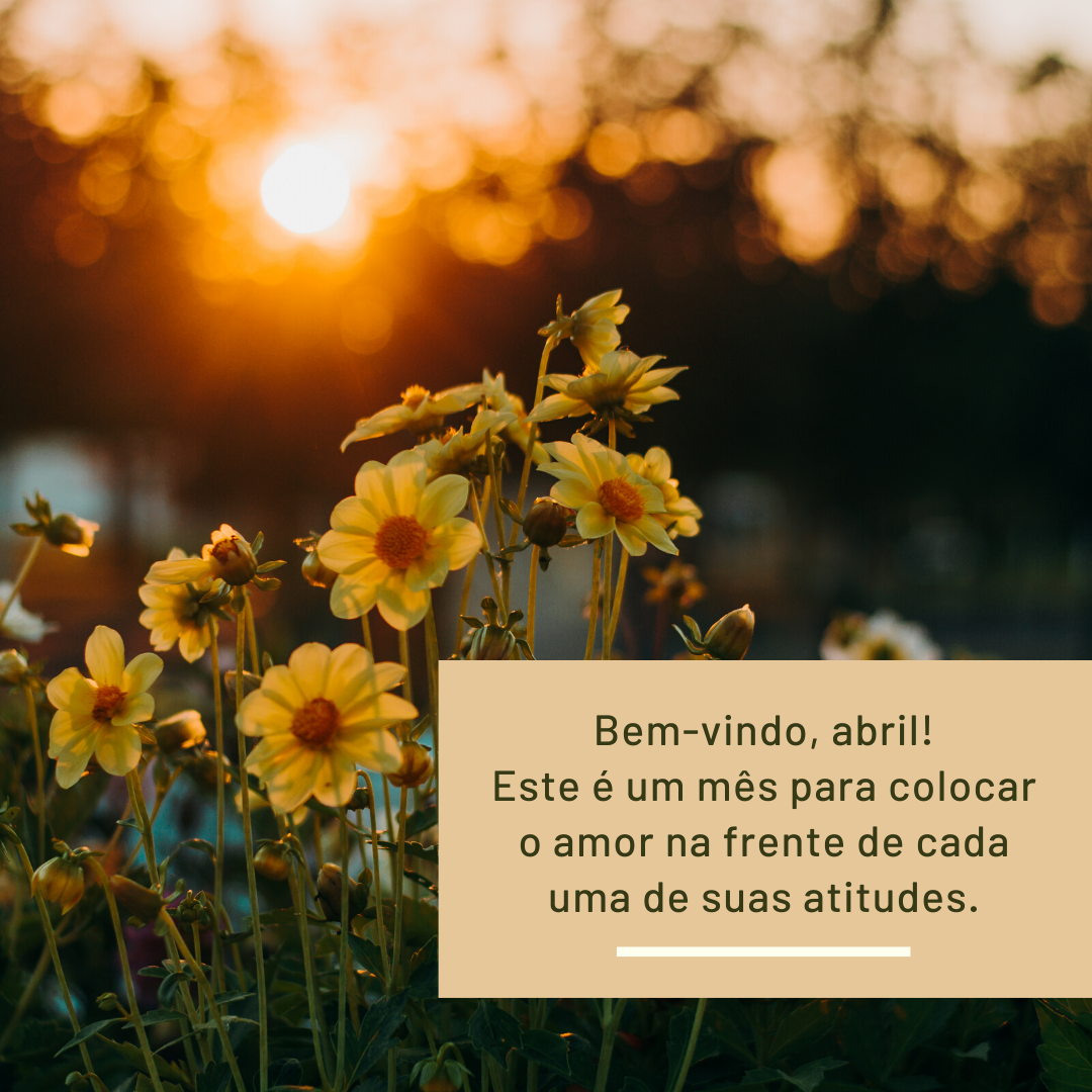 Bem-vindo, abril! Este é um mês para colocar o amor na frente de cada uma de suas atitudes.