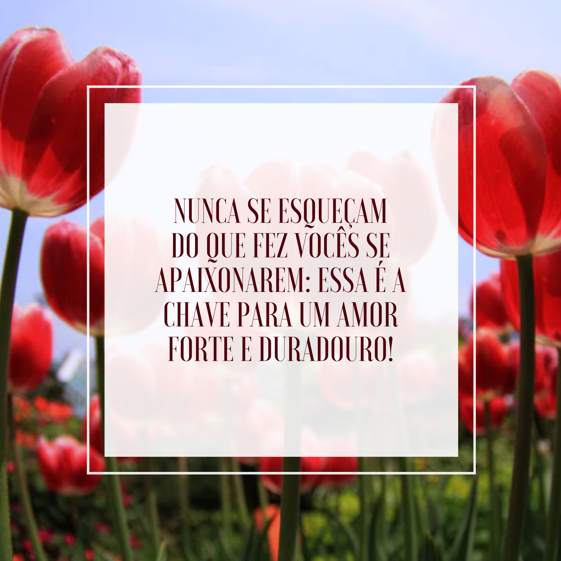 Nunca se esqueçam do que fez vocês se apaixonarem: essa é a chave para um amor forte e duradouro!