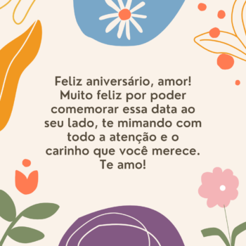 Feliz aniversário, amor